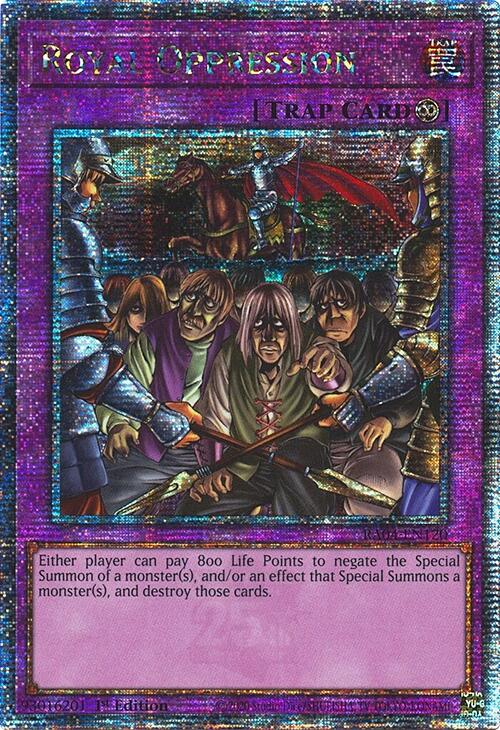 Royal Oppression [RA04-EN120] Quarter Century Secret Rare | Deep Dive Games St. Marys