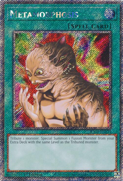 Metamorphosis [RA04-EN123] Platinum Secret Rare | Deep Dive Games St. Marys