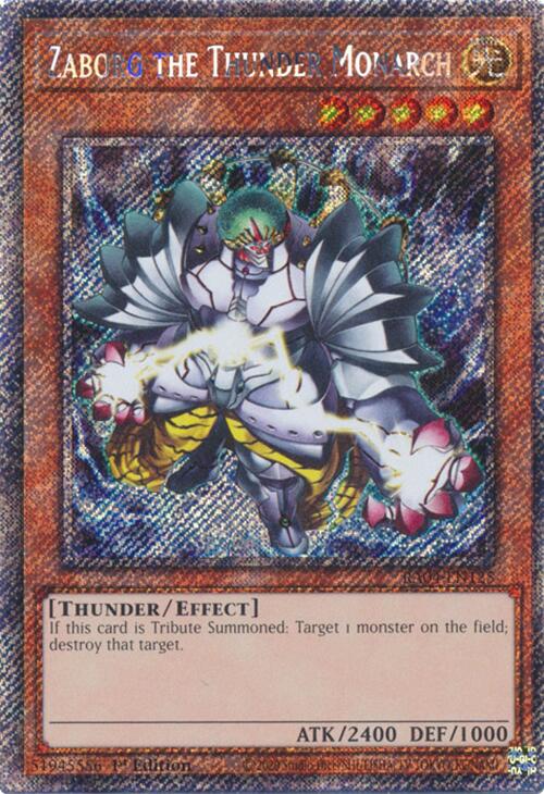 Zaborg the Thunder Monarch [RA04-EN125] Platinum Secret Rare | Deep Dive Games St. Marys