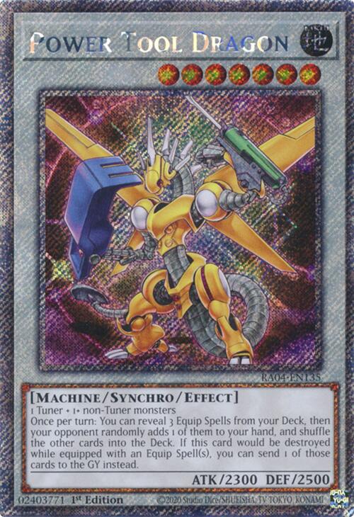 Power Tool Dragon [RA04-EN135] Platinum Secret Rare | Deep Dive Games St. Marys