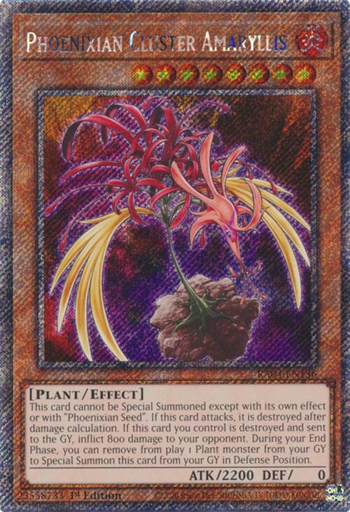 Phoenixian Cluster Amaryllis [RA04-EN136] Platinum Secret Rare | Deep Dive Games St. Marys