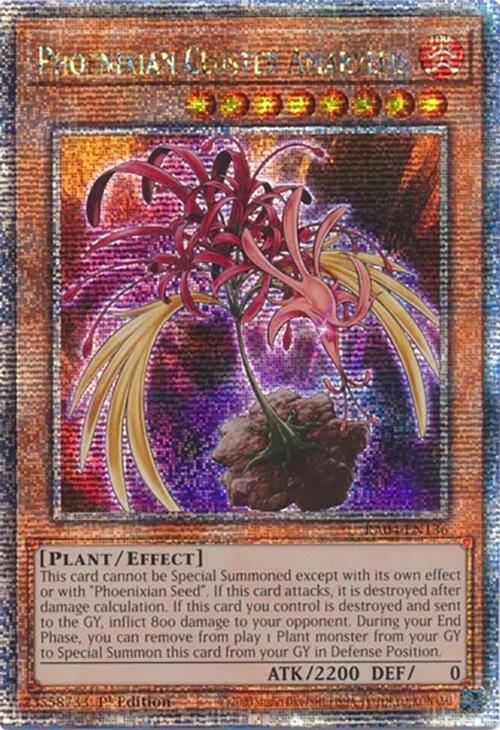 Phoenixian Cluster Amaryllis [RA04-EN136] Quarter Century Secret Rare | Deep Dive Games St. Marys