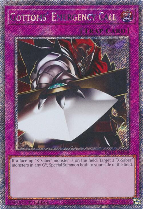 Gottoms' Emergency Call [RA04-EN138] Platinum Secret Rare | Deep Dive Games St. Marys