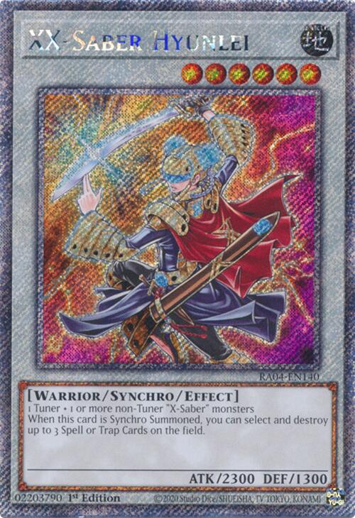 XX-Saber Hyunlei [RA04-EN140] Platinum Secret Rare | Deep Dive Games St. Marys