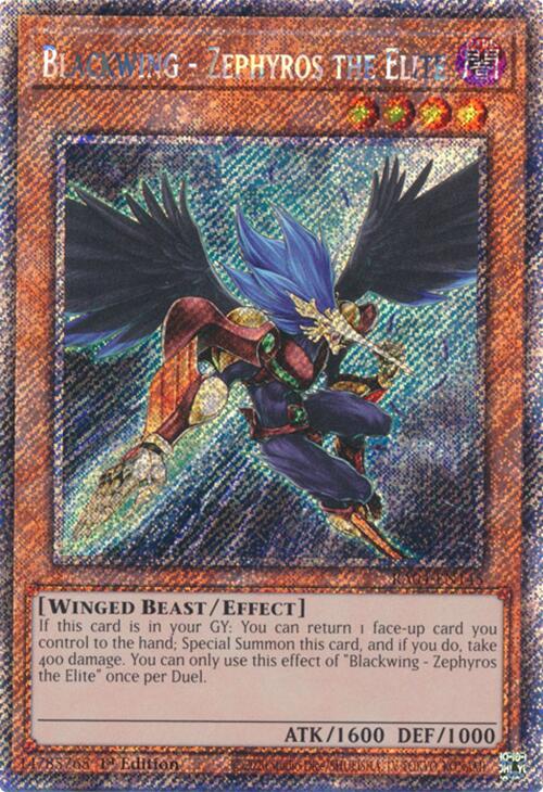 Blackwing - Zephyros the Elite [RA04-EN145] Platinum Secret Rare | Deep Dive Games St. Marys