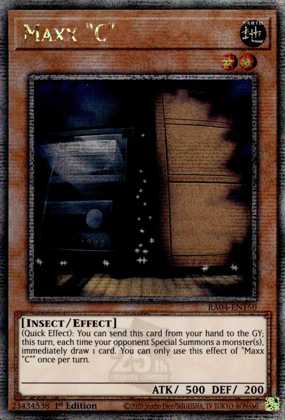 Maxx "C" [RA04-EN150] Quarter Century Secret Rare | Deep Dive Games St. Marys