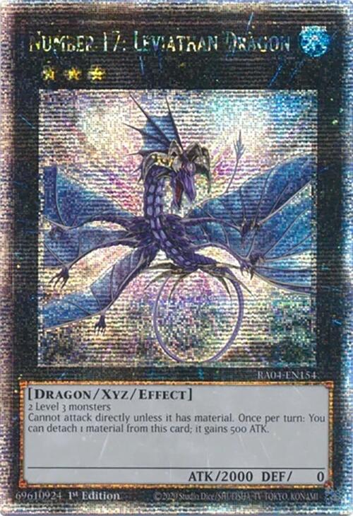 Number 17: Leviathan Dragon [RA04-EN154] Quarter Century Secret Rare | Deep Dive Games St. Marys