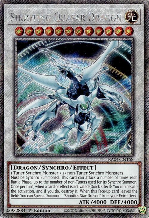 Shooting Quasar Dragon [RA04-EN158] Platinum Secret Rare | Deep Dive Games St. Marys