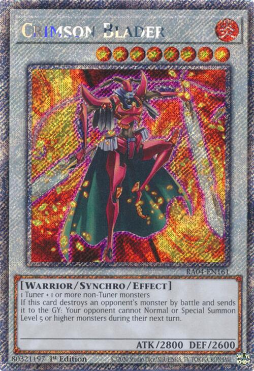 Crimson Blader [RA04-EN161] Platinum Secret Rare | Deep Dive Games St. Marys