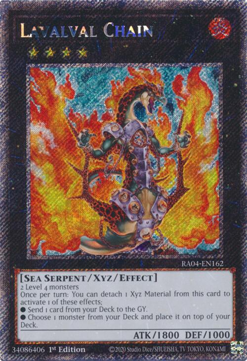 Lavalval Chain [RA04-EN162] Platinum Secret Rare | Deep Dive Games St. Marys