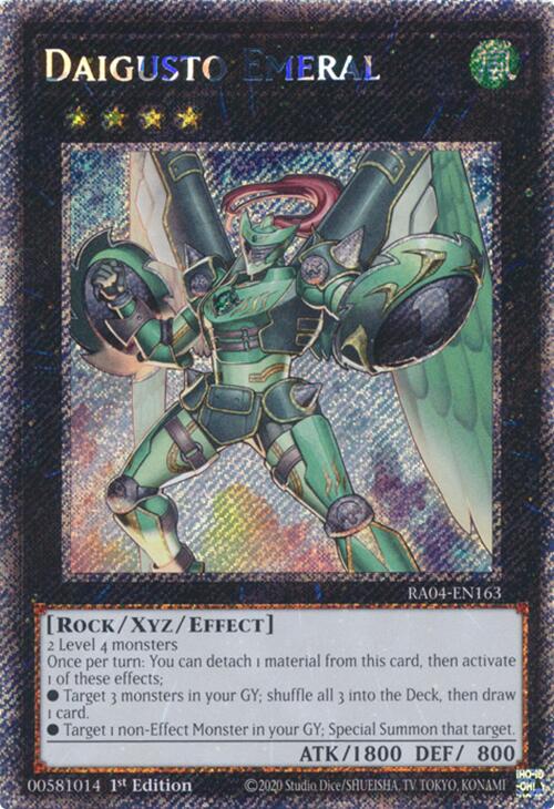 Daigusto Emeral [RA04-EN163] Platinum Secret Rare | Deep Dive Games St. Marys