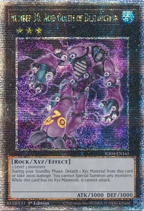 Number 30: Acid Golem of Destruction [RA04-EN165] Quarter Century Secret Rare | Deep Dive Games St. Marys