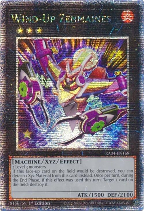 Wind-Up Zenmaines [RA04-EN168] Quarter Century Secret Rare | Deep Dive Games St. Marys