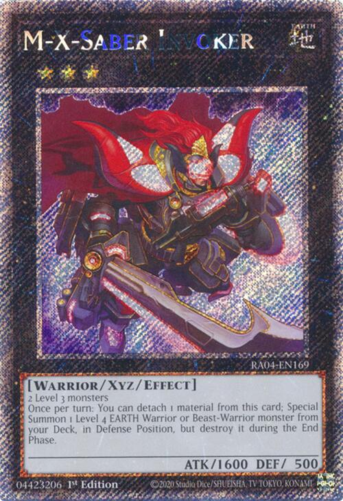 M-X-Saber Invoker [RA04-EN169] Platinum Secret Rare | Deep Dive Games St. Marys