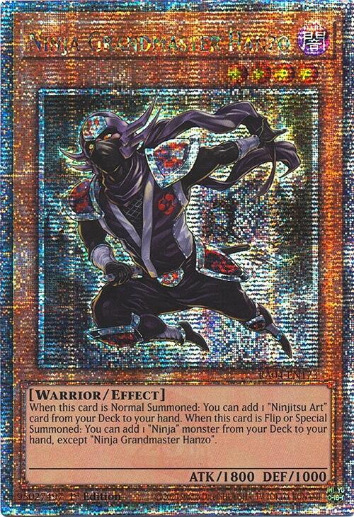Ninja Grandmaster Hanzo [RA04-EN173] Quarter Century Secret Rare | Deep Dive Games St. Marys