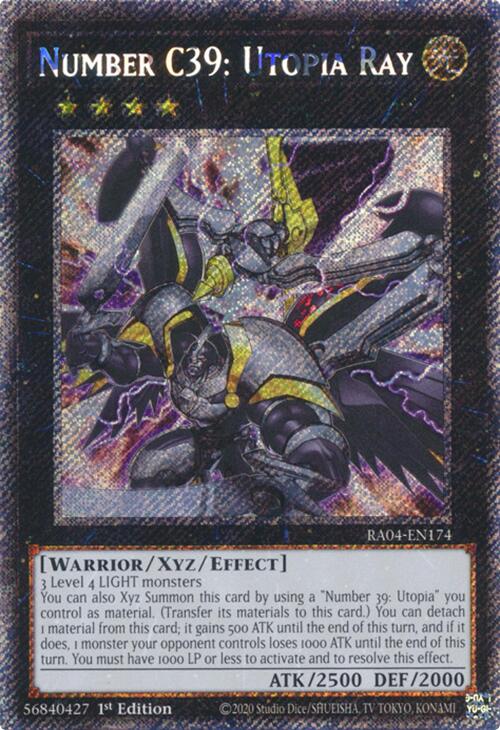 Number C39: Utopia Ray [RA04-EN174] Platinum Secret Rare | Deep Dive Games St. Marys