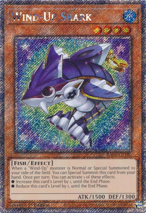 Wind-Up Shark [RA04-EN180] Platinum Secret Rare | Deep Dive Games St. Marys