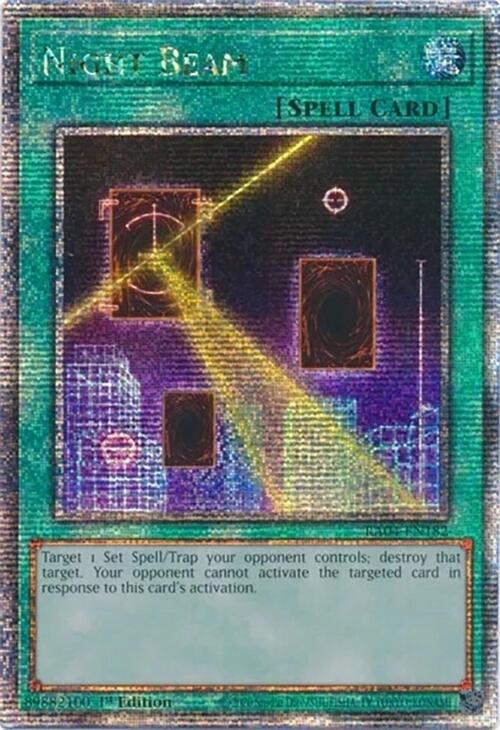 Night Beam [RA04-EN182] Quarter Century Secret Rare | Deep Dive Games St. Marys