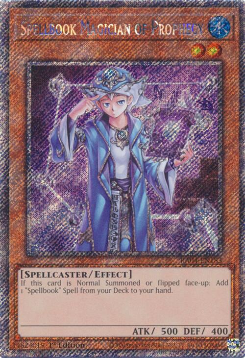 Spellbook Magician of Prophecy [RA04-EN183] Platinum Secret Rare | Deep Dive Games St. Marys