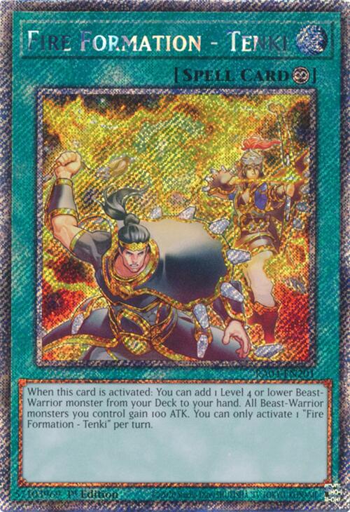 Fire Formation - Tenki [RA04-EN201] Platinum Secret Rare | Deep Dive Games St. Marys