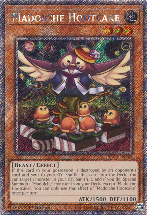 Madolche Hootcake [RA04-EN206] Platinum Secret Rare | Deep Dive Games St. Marys