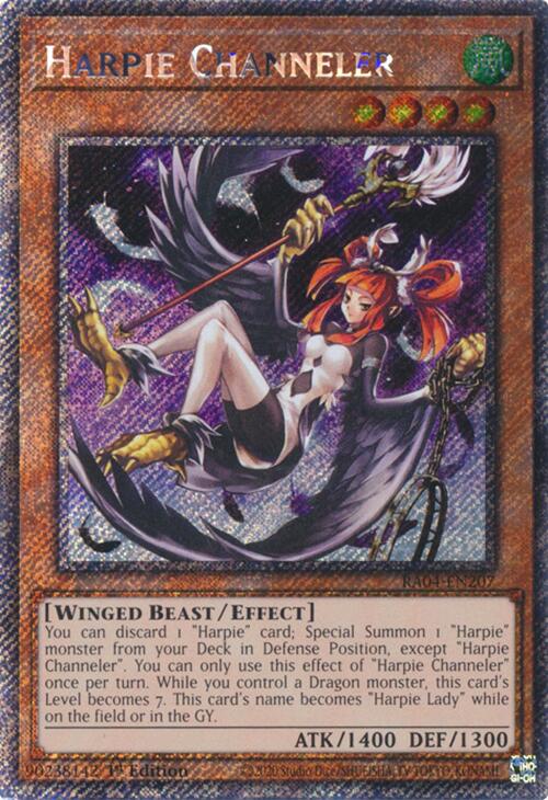 Harpie Channeler [RA04-EN207] Platinum Secret Rare | Deep Dive Games St. Marys