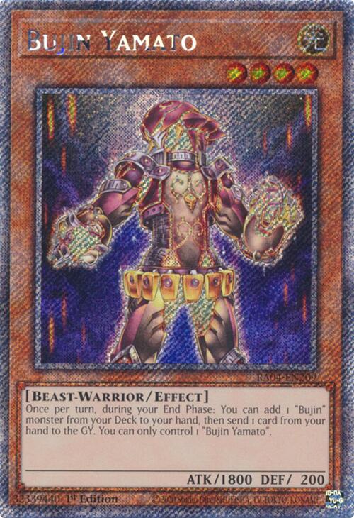 Bujin Yamato [RA04-EN209] Platinum Secret Rare | Deep Dive Games St. Marys