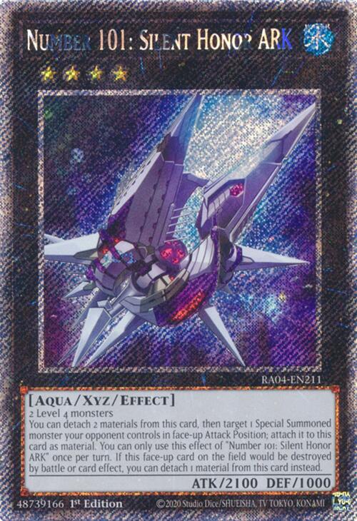 Number 101: Silent Honor ARK [RA04-EN211] Platinum Secret Rare | Deep Dive Games St. Marys