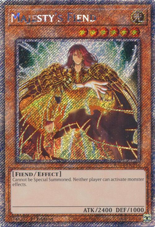 Majesty's Fiend [RA04-EN216] Platinum Secret Rare | Deep Dive Games St. Marys