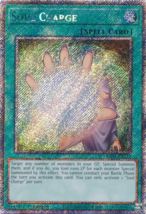 Soul Charge [RA04-EN222] Platinum Secret Rare | Deep Dive Games St. Marys