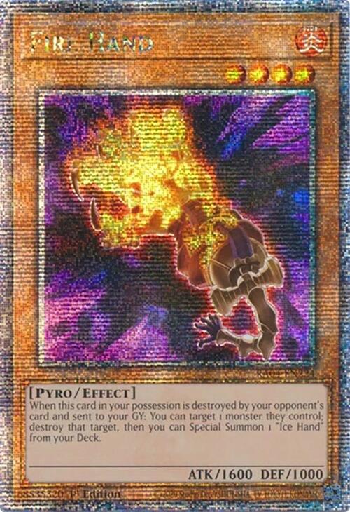 Fire Hand [RA04-EN224] Quarter Century Secret Rare | Deep Dive Games St. Marys