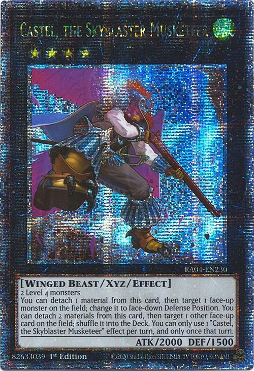 Castel, the Skyblaster Musketeer [RA04-EN230] Quarter Century Secret Rare | Deep Dive Games St. Marys