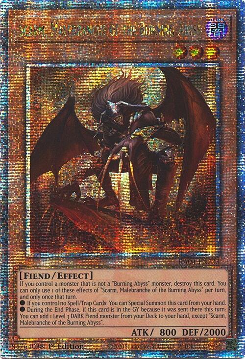 Scarm, Malebranche of the Burning Abyss [RA04-EN233] Quarter Century Secret Rare | Deep Dive Games St. Marys