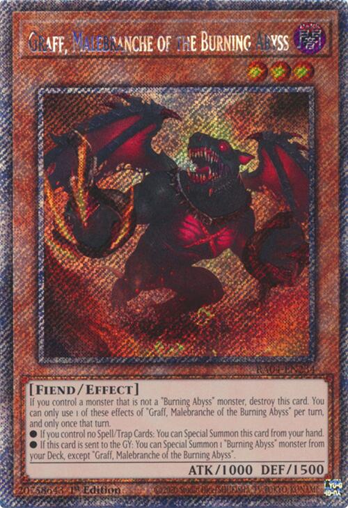 Graff, Malebranche of the Burning Abyss [RA04-EN234] Platinum Secret Rare | Deep Dive Games St. Marys