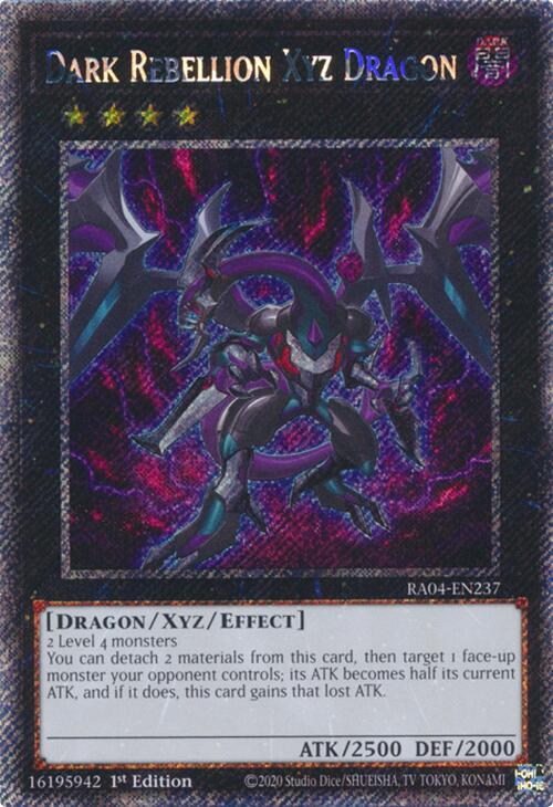 Dark Rebellion Xyz Dragon [RA04-EN237] Platinum Secret Rare | Deep Dive Games St. Marys