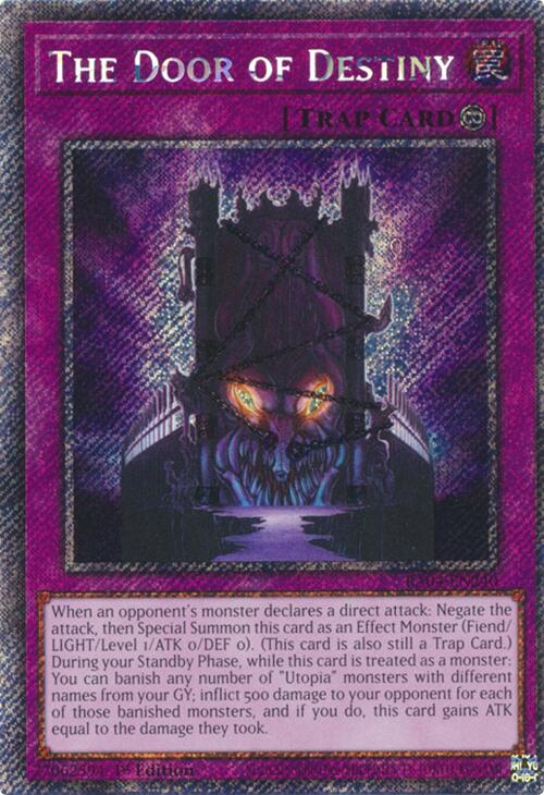 The Door of Destiny [RA04-EN240] Platinum Secret Rare | Deep Dive Games St. Marys