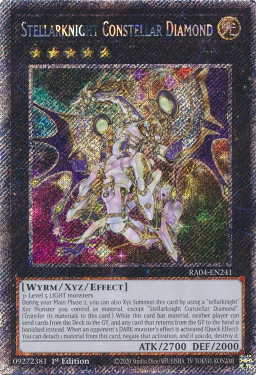 Stellarknight Constellar Diamond [RA04-EN241] Platinum Secret Rare | Deep Dive Games St. Marys
