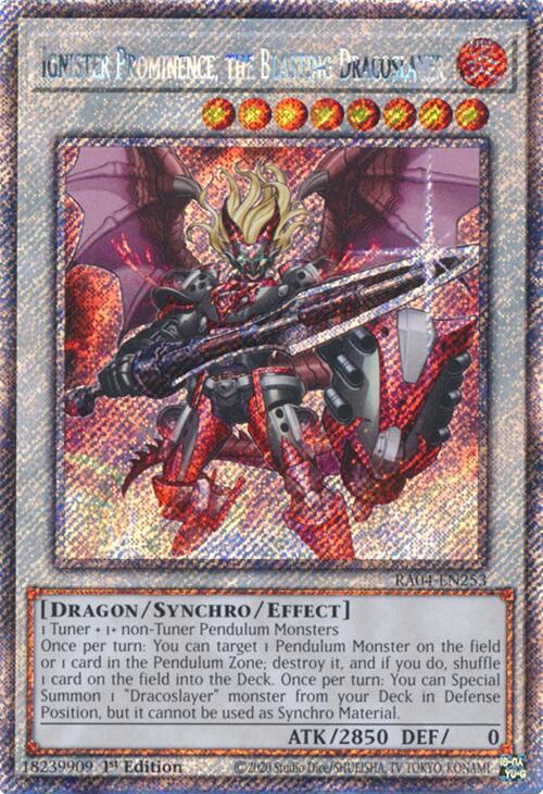 Ignister Prominence, the Blasting Dracoslayer [RA04-EN253] Platinum Secret Rare | Deep Dive Games St. Marys