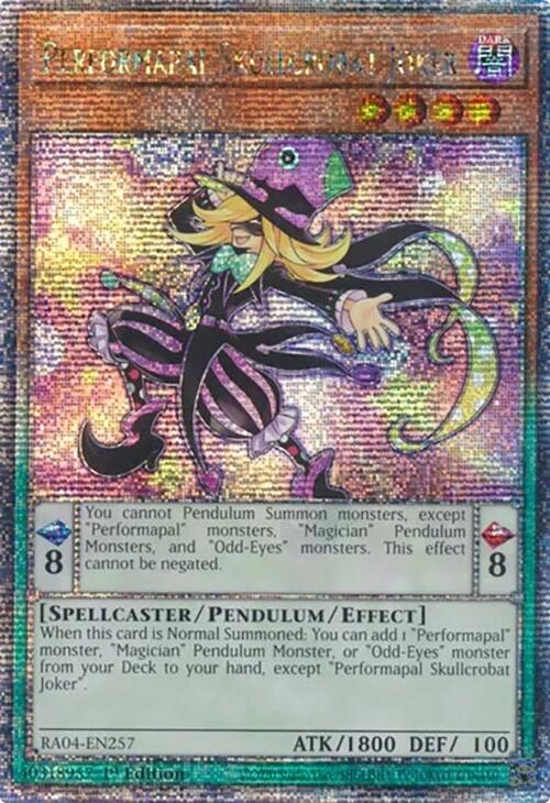 Performapal Skullcrobat Joker [RA04-EN257] Quarter Century Secret Rare | Deep Dive Games St. Marys