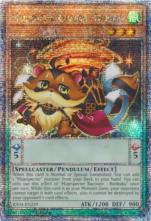 Majespecter Raccoon - Bunbuku [RA04-EN259] Quarter Century Secret Rare | Deep Dive Games St. Marys