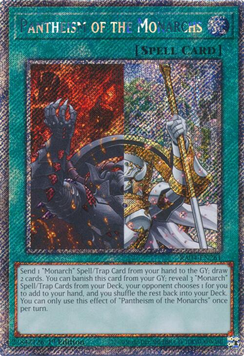 Pantheism of the Monarchs [RA04-EN261] Platinum Secret Rare | Deep Dive Games St. Marys