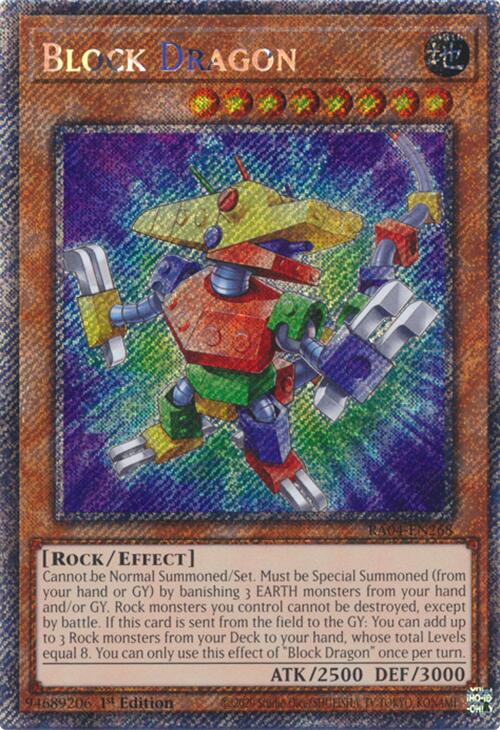 Block Dragon [RA04-EN268] Platinum Secret Rare | Deep Dive Games St. Marys