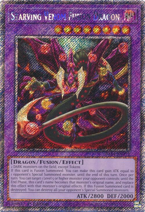 Starving Venom Fusion Dragon [RA04-EN272] Platinum Secret Rare | Deep Dive Games St. Marys