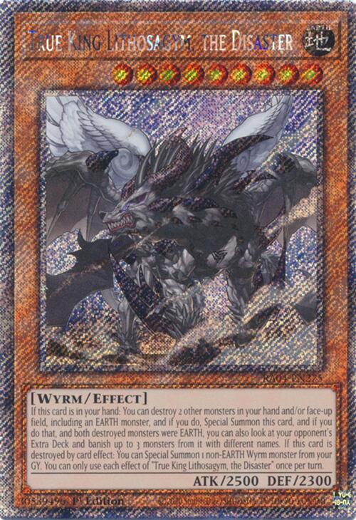 True King Lithosagym, the Disaster [RA04-EN275] Platinum Secret Rare | Deep Dive Games St. Marys
