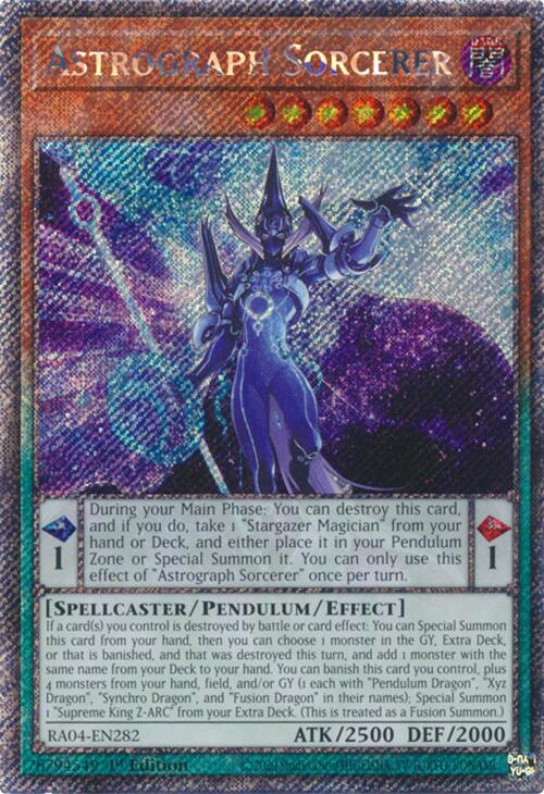 Astrograph Sorcerer [RA04-EN282] Platinum Secret Rare | Deep Dive Games St. Marys