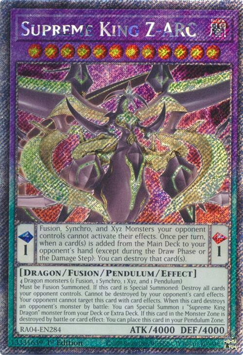 Supreme King Z-ARC [RA04-EN284] Platinum Secret Rare | Deep Dive Games St. Marys