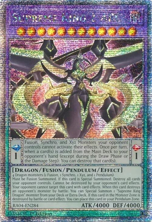 Supreme King Z-ARC [RA04-EN284] Quarter Century Secret Rare | Deep Dive Games St. Marys