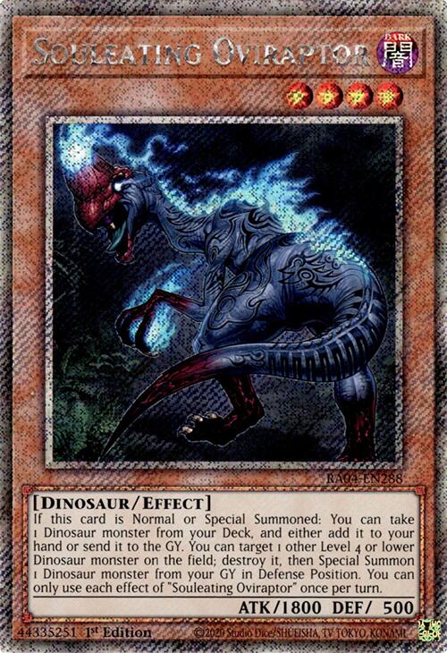 Souleating Oviraptor [RA04-EN288] Platinum Secret Rare | Deep Dive Games St. Marys