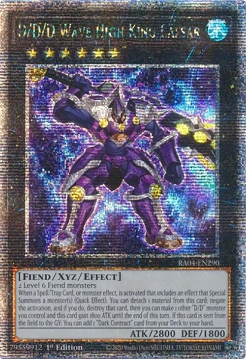 D/D/D Wave High King Caesar [RA04-EN290] Quarter Century Secret Rare | Deep Dive Games St. Marys