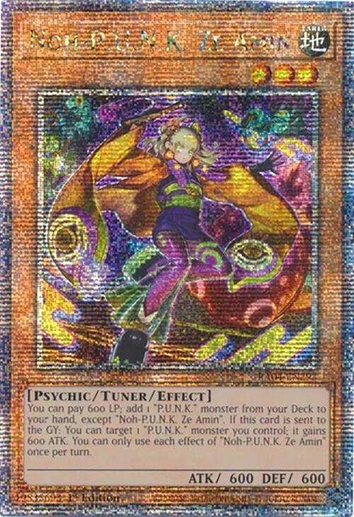 Noh-P.U.N.K. Ze Amin [RA04-EN293] Quarter Century Secret Rare | Deep Dive Games St. Marys
